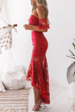Sexy Elegant Off the Shoulder Short Sleeve Two Pieces