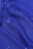 Celebrities Elegant Solid Sequined U Neck Evening Dress Dresses