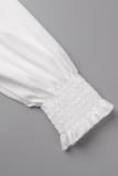 Casual Vacation Solid Solid Color Turndown Collar Long Sleeve Two Pieces