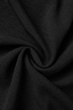 Celebrities Elegant Frenulum V Neck Irregular Dress Dresses