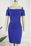 Celebrities Elegant Solid Sequined U Neck Evening Dress Dresses