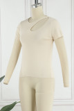 Simplicity Basis Solid Solid Color O Neck T-Shirts