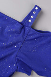 Celebrities Elegant Solid Sequined U Neck Evening Dress Dresses