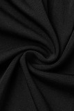 Sexy Solid Frenulum Fold Halter Irregular Dress Dresses