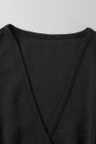 Celebrities Elegant Frenulum V Neck Irregular Dress Dresses