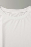 Casual Simplicity Solid Hollowed Out O Neck T-Shirts