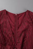 Sexy Elegant Solid Hollowed Out Mesh V Neck A Line Dresses