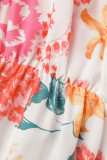 Sweet Elegant Not Positioning Printed Frenulum V Neck A Line Dresses