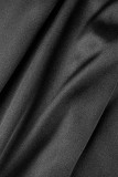Celebrities Formal Solid Slit U Neck Evening Dress Dresses