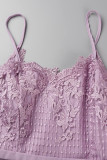 Sweet Formal Solid Lace Slit Sling Dress Dresses