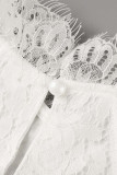 Sweet Elegant Solid Lace Hollowed Out Half A Turtleneck Tops