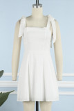Elegant Simplicity Frenulum Square Collar Princess Dresses