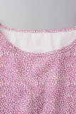 Casual Dot Patchwork O Neck T-Shirts