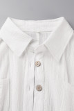 Casual Simplicity Solid Buckle Asymmetrical Long Sleeve Two Pieces