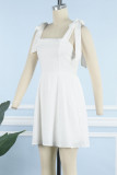 Elegant Simplicity Frenulum Square Collar Princess Dresses