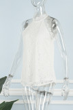 Sweet Elegant Solid Lace Hollowed Out Half A Turtleneck Tops