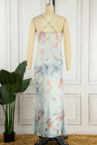 Sexy Casual Tie Dye V Neck Printed Dress Dresses