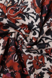 Casual National Totem Patchwork O Neck A Line Dresses
