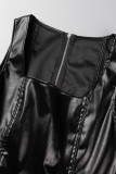 Casual Simplicity Solid Solid Color Square Collar Princess Dresses