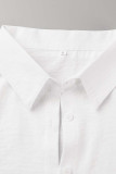 Casual Work Solid Turndown Collar Tops
