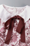 Sweet Cute Celebrities Floral Frenulum Peter Pan Collar A Line Dresses