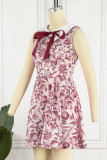 Sweet Cute Celebrities Floral Frenulum Peter Pan Collar A Line Dresses