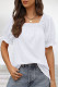 Sweet Simplicity Solid Square Collar T-Shirts