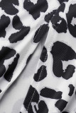 Sexy Vintage Leopard Printing V Neck Sling Dress Dresses