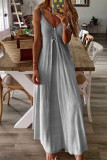Plus Size Sexy Vacation Gradual Change Contrast V Neck Sling Dress Dresses