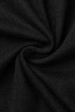 Casual Simplicity Solid Hollowed Out V Neck Tops