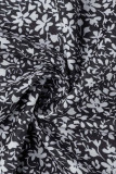 Casual Vacation Print Slit Straight High Waist Type A Full Print Bottoms