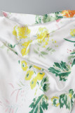 Celebrities Elegant Floral Patchwork Halter A Line Dresses