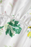 Celebrities Elegant Floral Patchwork Halter A Line Dresses