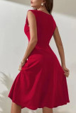 Celebrities Elegant Solid Beading O Neck A Line Dresses