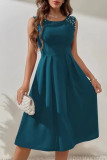 Celebrities Elegant Solid Beading O Neck A Line Dresses