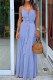 Elegant Vacation Solid Buckle V Neck A Line Dresses