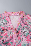 Sweet Elegant Floral Patchwork V Neck Princess Dresses
