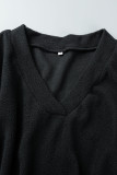 Casual Solid Solid Color V Neck Two Pieces