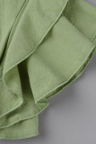 Sweet Elegant Solid Slit V Neck A Line Dresses