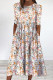 Casual Elegant Not Positioning Printed Patchwork Pocket O Neck A Line Dresses