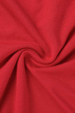 Sexy Casual Solid Frenulum Backless Square Collar Wrapped Skirt Dresses