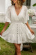 Celebrities Elegant Solid Lace Frenulum V Neck Princess Dresses
