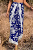 Bohemian Vintage Print Patchwork Loose High Waist Wide Leg Patchwork Bottoms