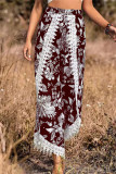 Bohemian Vintage Print Patchwork Loose High Waist Wide Leg Patchwork Bottoms