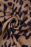 Casual Leopard Patchwork Loose Pencil Full Print Bottoms