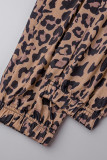 Casual Leopard Patchwork Loose Pencil Full Print Bottoms