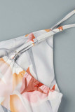 Sexy Sweet Floral Patchwork V Neck Sling Dress Dresses