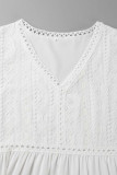 Casual Vacation Solid Patchwork O Neck A Line Dresses