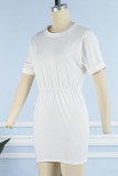 Casual Sportswear Solid One Step Skirt Dresses