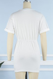 Casual Sportswear Solid One Step Skirt Dresses